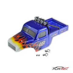 FURITEK BLUE WITH FLAMES FURY WAGON BODY FOR FURITEK FX118 - HeliDirect