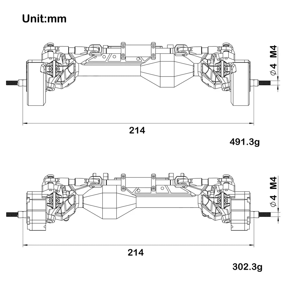 MEUS Racing CHEAT CODE V2 Capra 1.9 Isokinetic Portal Axles for 1/10 Axial Capra 1.9 & DIY SCX10 SCX10 II SCX10 III SCX10 Pro