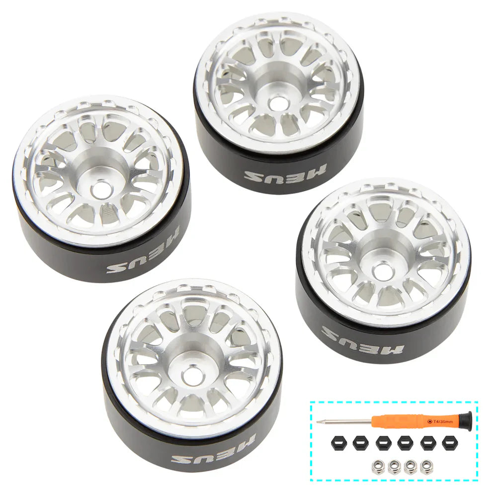 MEUS Racing 0.7-inch Beadlock Wheels Rims Deep-Dish Wheel for 1/30 Axial SCX30 1/32 Redcat Ascent-32