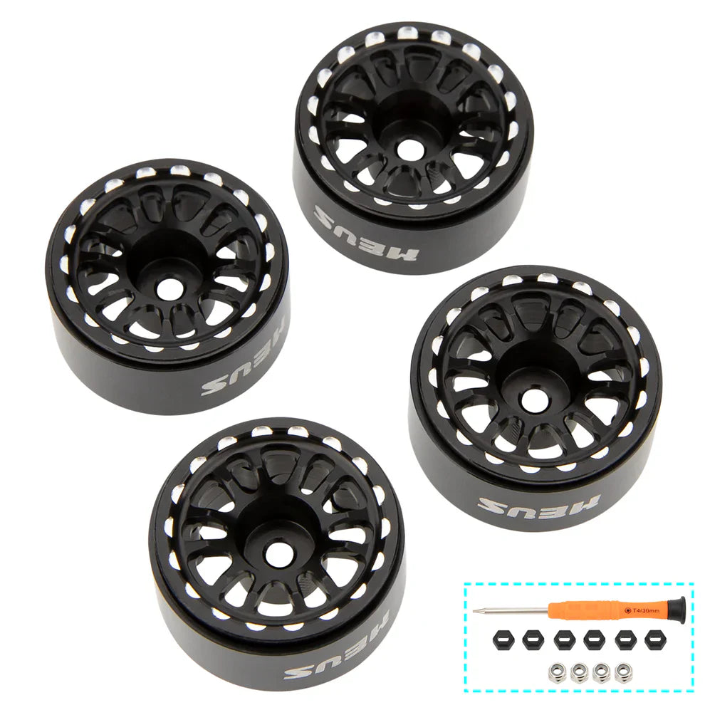 MEUS Racing 0.7-inch Beadlock Wheels Rims Deep-Dish Wheel for 1/30 Axial SCX30 1/32 Redcat Ascent-32