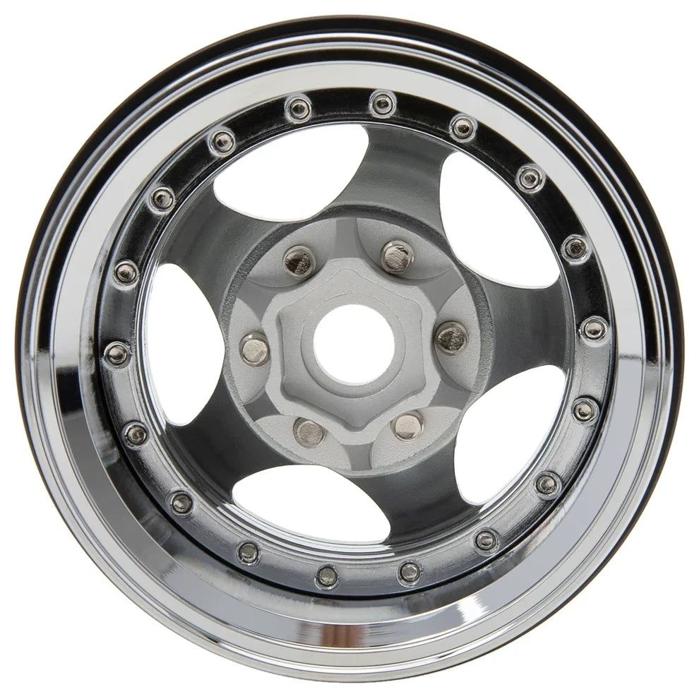 MEUS Racing Brass Aluminum 1.9″ Beadlock Wheels Supports Front Rear Twin Wheels for 1/10 TRX-4 TRX-6 SCX10 GEN7 GEN8 D90