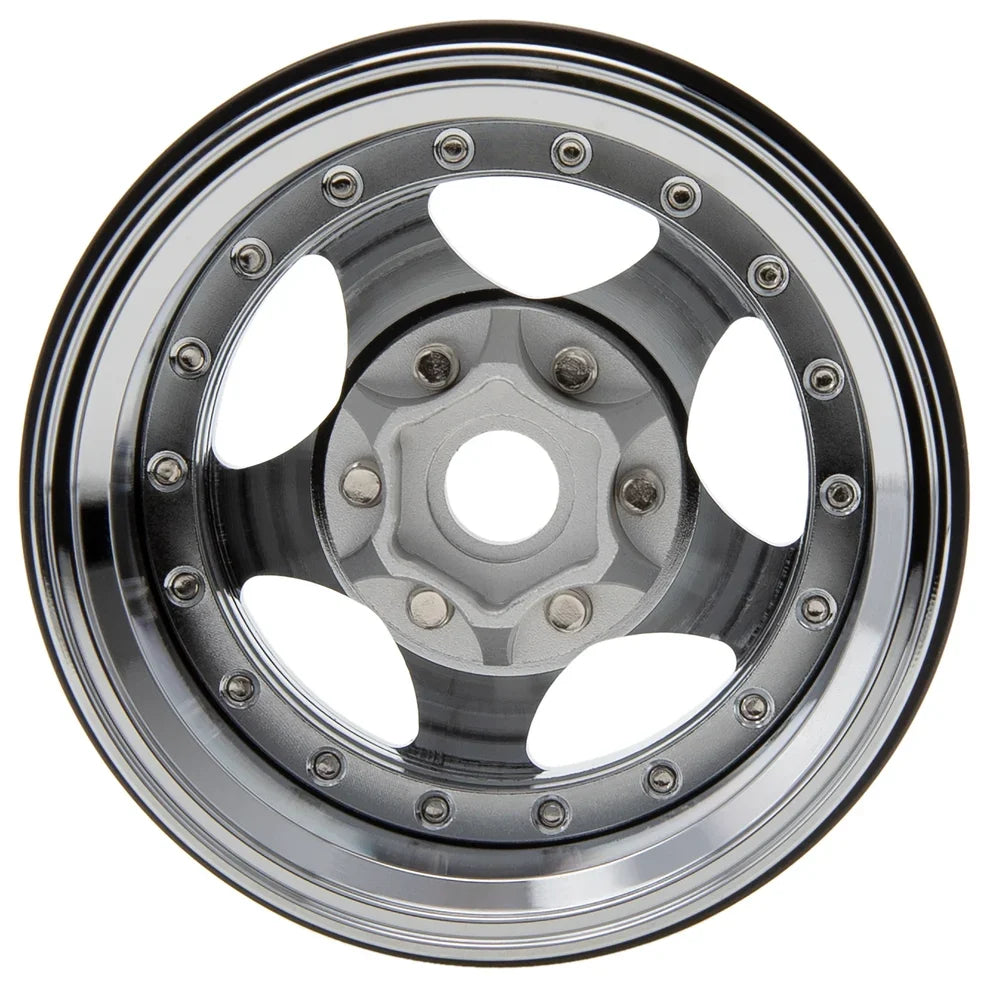 MEUS Racing Brass Aluminum 1.9″ Beadlock Wheels Supports Front Rear Twin Wheels for 1/10 TRX-4 TRX-6 SCX10 GEN7 GEN8 D90