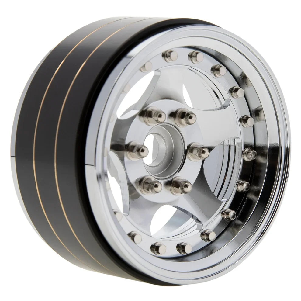 MEUS Racing Brass Aluminum 1.9″ Beadlock Wheels Supports Front Rear Twin Wheels for 1/10 TRX-4 TRX-6 SCX10 GEN7 GEN8 D90