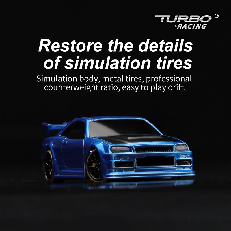 Turbo Racing C64 1:76 Drift Car - BLUE