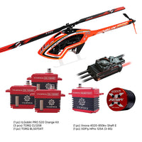 SAB ILGoblin PRO 520 Orange w/ Main and Tail Blades Combo Motor, ESC & Servo CL1208 w BLS0704T