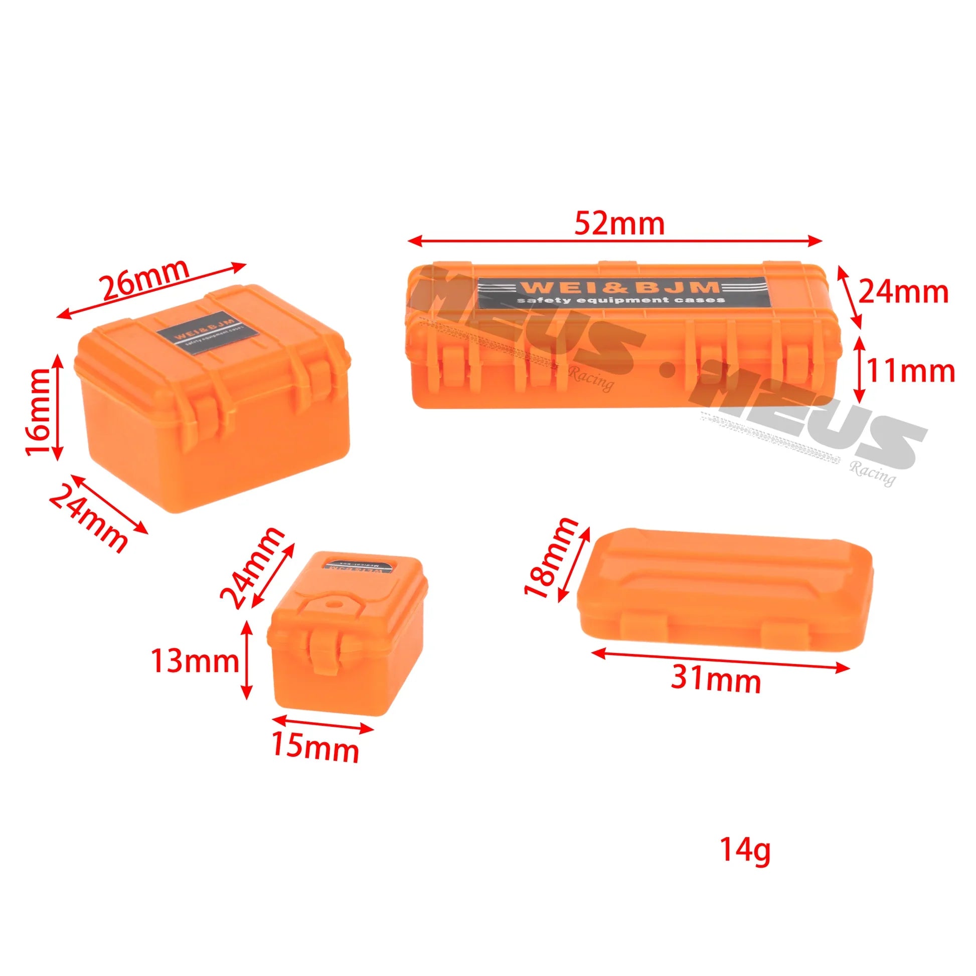 Meus Racing Decoration Parts Plastic Oil Drum Luggage Traction Board Ramps Restoring Sand Ladder Luggage Net for 1/18 TRX4M & 1/24SCX24 - ORANGE - HeliDirect