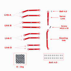 TinkerTimeRC High Clearance Chassis Links For Redcat Ascent-18