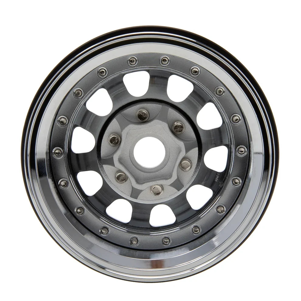 MEUS Racing Brass Aluminum 1.9″ Beadlock Wheels Supports Front Rear Twin Wheels for 1/10 TRX-4 TRX-6 SCX10 GEN7 GEN8 D90