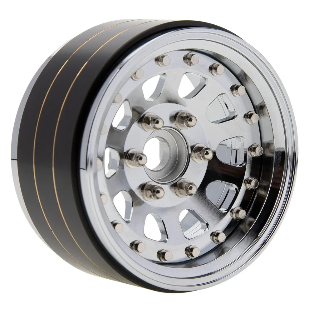 MEUS Racing Brass Aluminum 1.9″ Beadlock Wheels Supports Front Rear Twin Wheels for 1/10 TRX-4 TRX-6 SCX10 GEN7 GEN8 D90
