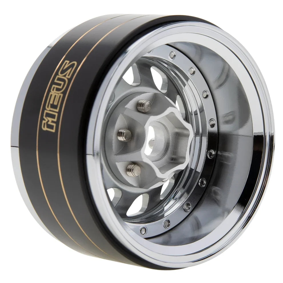 MEUS Racing Brass Aluminum 1.9″ Beadlock Wheels Supports Front Rear Twin Wheels for 1/10 TRX-4 TRX-6 SCX10 GEN7 GEN8 D90