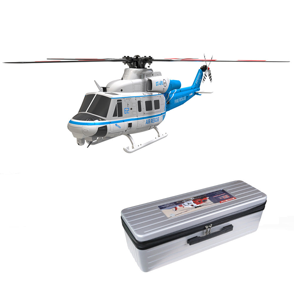Goosky E2 UH-1Y Blue/White GPS Helicopter - BNF with Carrying Case