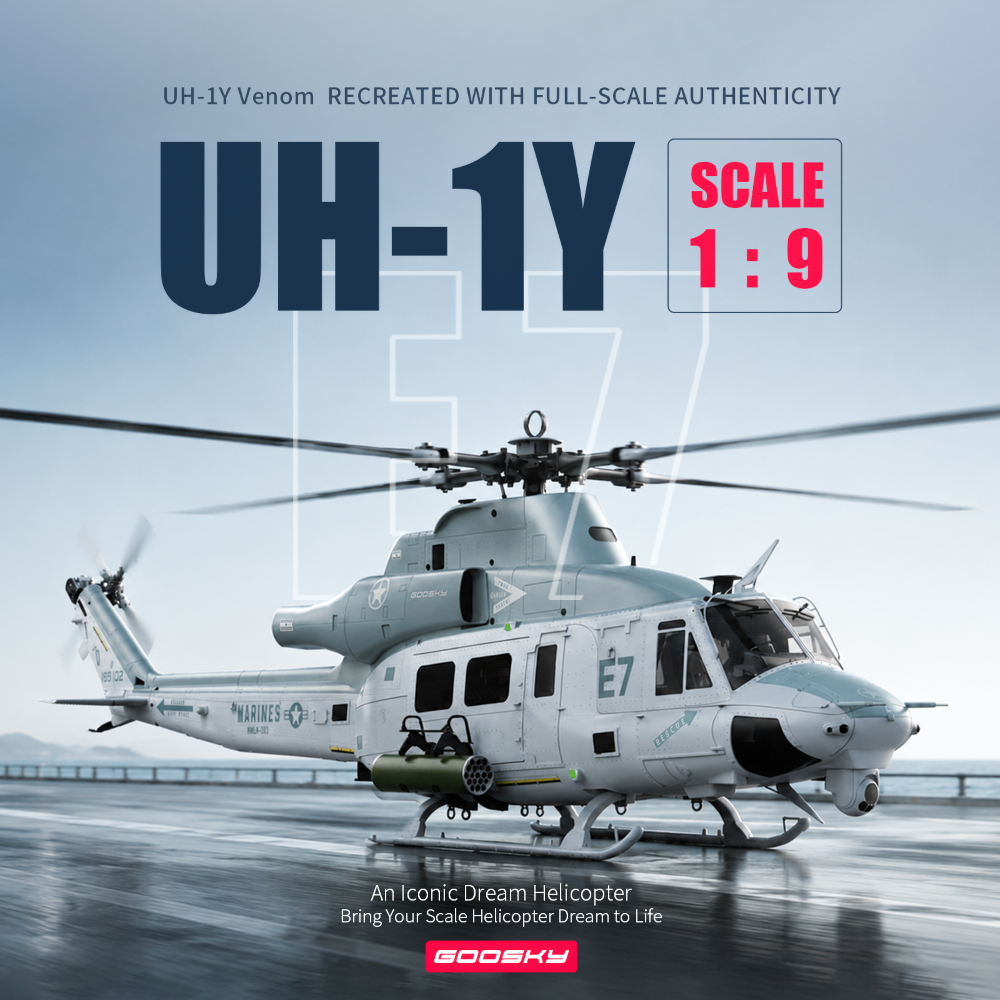 Goosky E7 UH-1Y Venom 1:9 Scale Helicopter