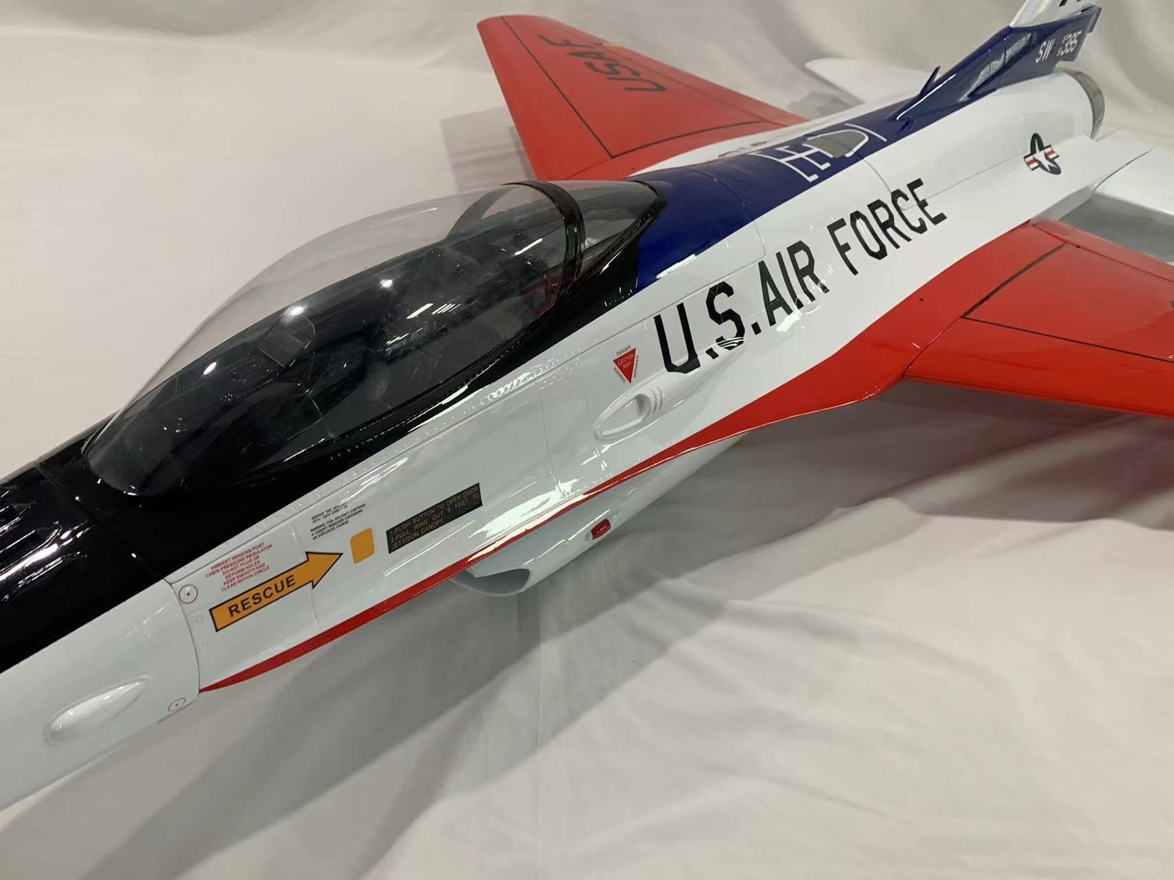 Boomerang F-16 2024 Demo Team Red/ White/ Blue - Boomerang RC Jets
