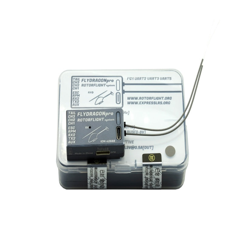 FlyDragonPRO-RotorFlight Flybarless System with Built-in ELRS Receiver - Grey