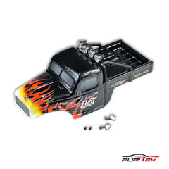 FURITEK BLACK WITH FLAMES FURY WAGON BODY FOR FURITEK FX118 - HeliDirect