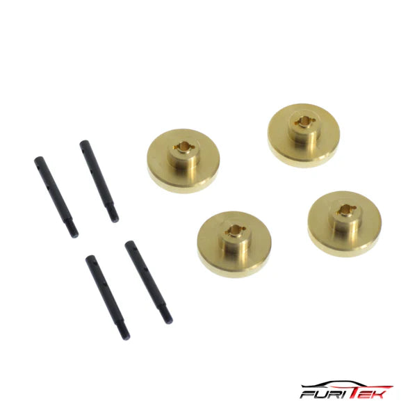 FURITEK EXTENDED AXLE SHAFT 10MM WITH BRASS HEX FOR FURITEK FX118 - HeliDirect