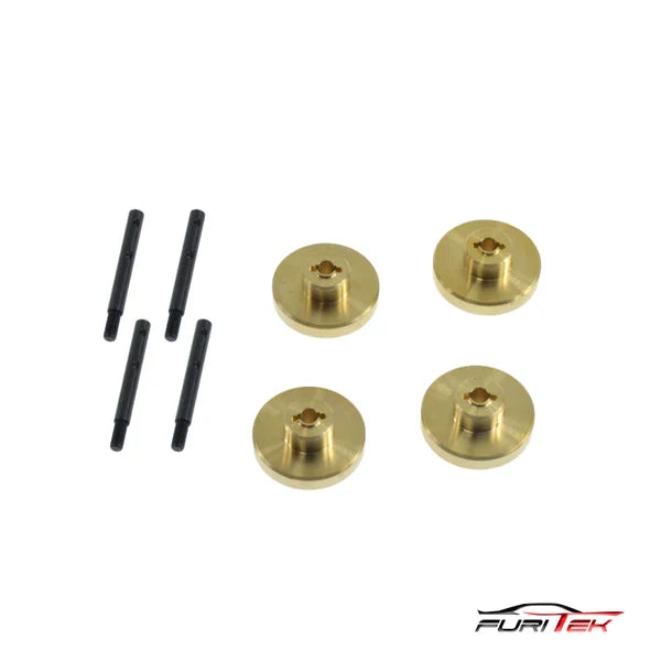 FURITEK EXTENDED AXLE SHAFT 10MM WITH BRASS HEX FOR FURITEK FX118 - HeliDirect