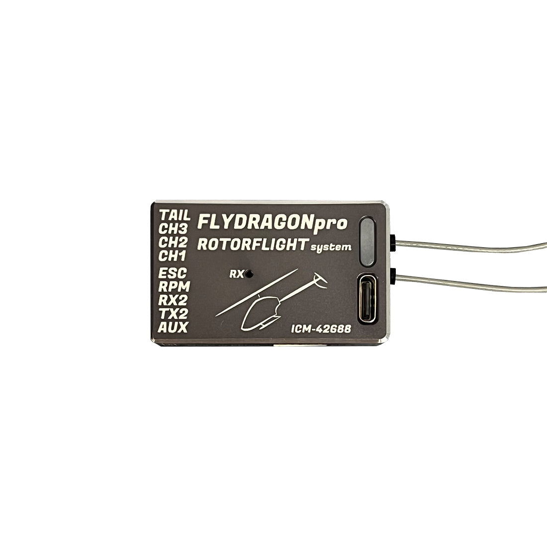 FlyDragonPRO-RotorFlight Flybarless System with Built-in ELRS Receiver - Grey