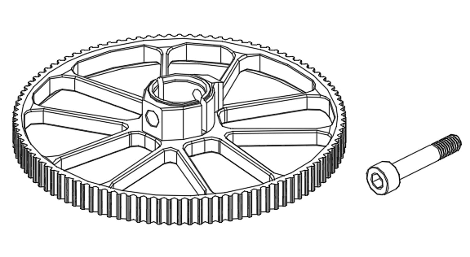 Goosky RS7 Main Belt Pulley - HeliDirect