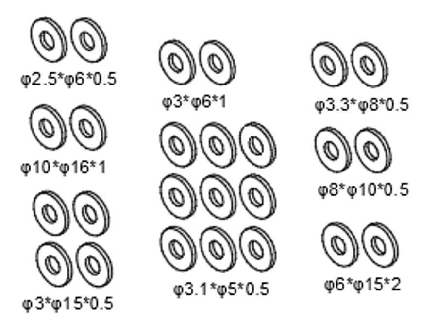 Goosky RS7 Washers Set - HeliDirect