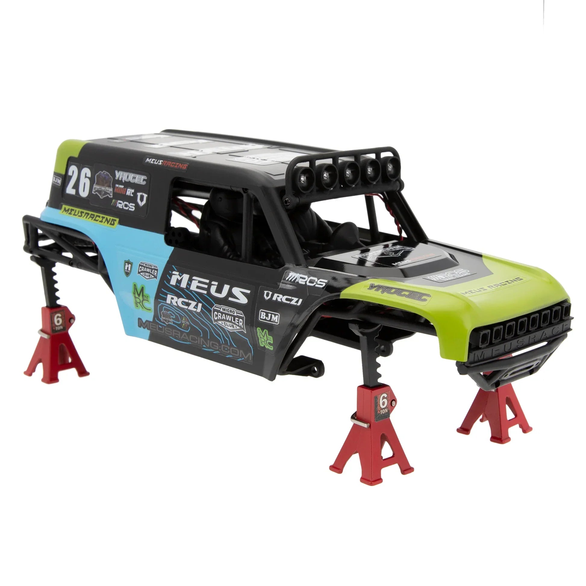 MEUS Racing MB18 Body & Chassis Frame Kit for TRX4M Defender Bronco K10 F150 High Trail - GREEN