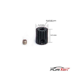 FURITEK 16T HIGH QUALITY STEEL PINION FOR MINI KOMODO AND MINI ROCKET MAN - HeliDirect