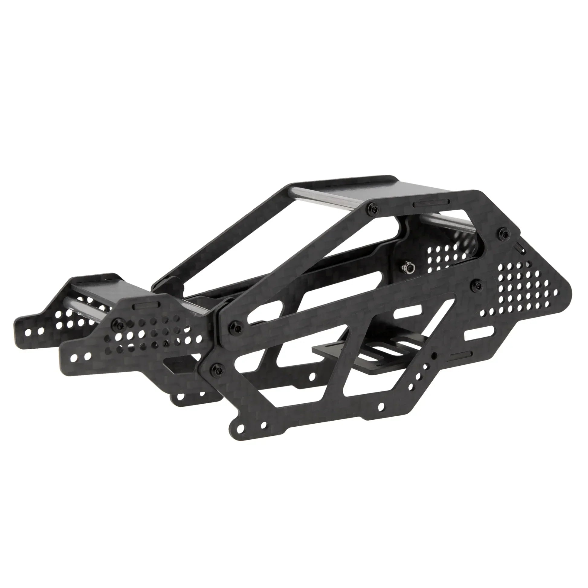 MEUS Racing Carbon LCG Chassis Frame Set Multi-hole Shock Mount for 1/18 TRX4M - HeliDirect