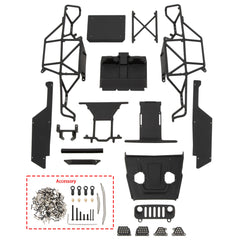 MEUS RACING TRX4M Ripper Nylon Injection Molding V2 Version Nylon Cage Body Shell for 1/18 TRX4M (MEX2-Black) - HeliDirect