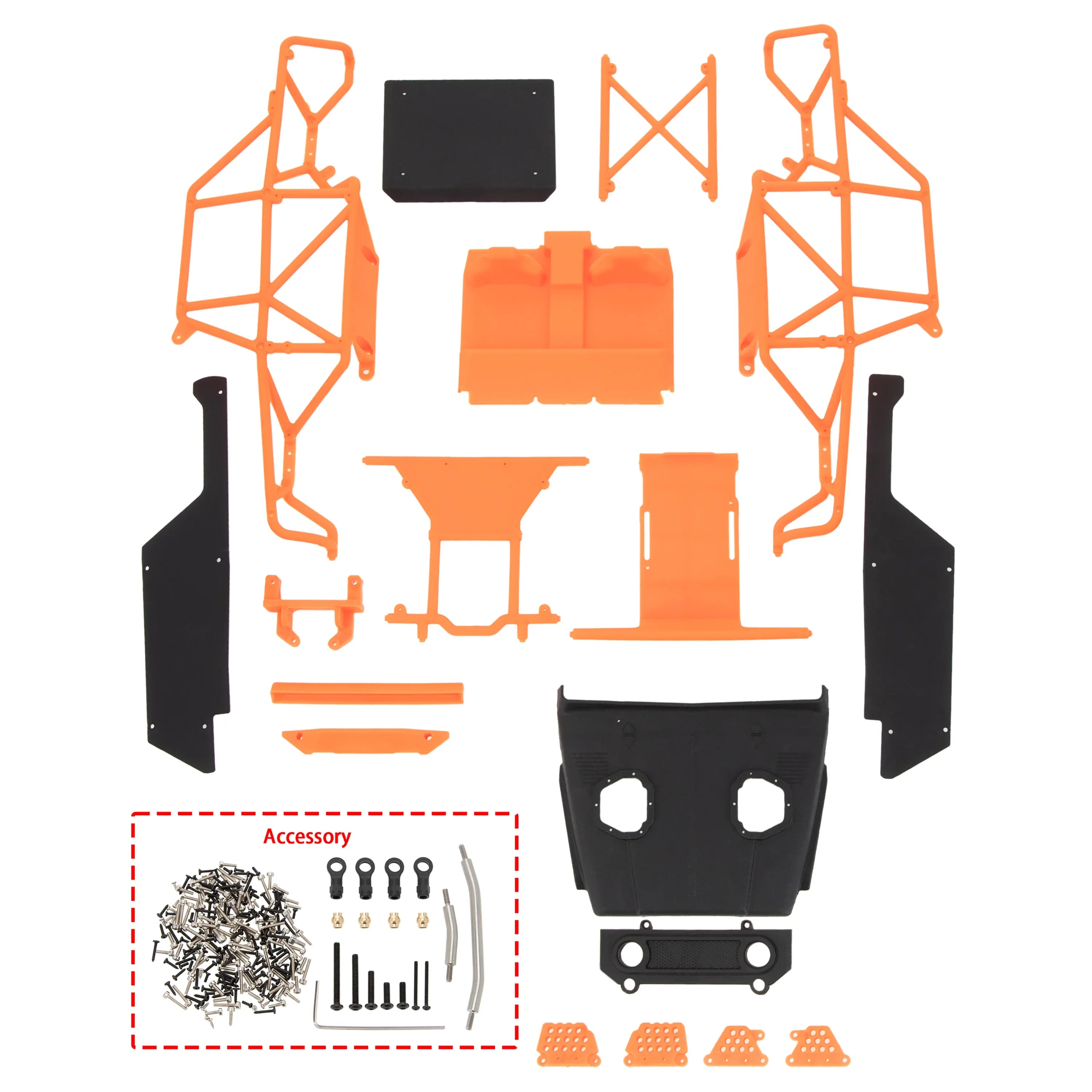 MEUS RACING TRX4M Ripper Nylon Injection molding V2 Version Nylon Cage Body Shell for 1/18 TRX4M (MEX40-Orange) - HeliDirect