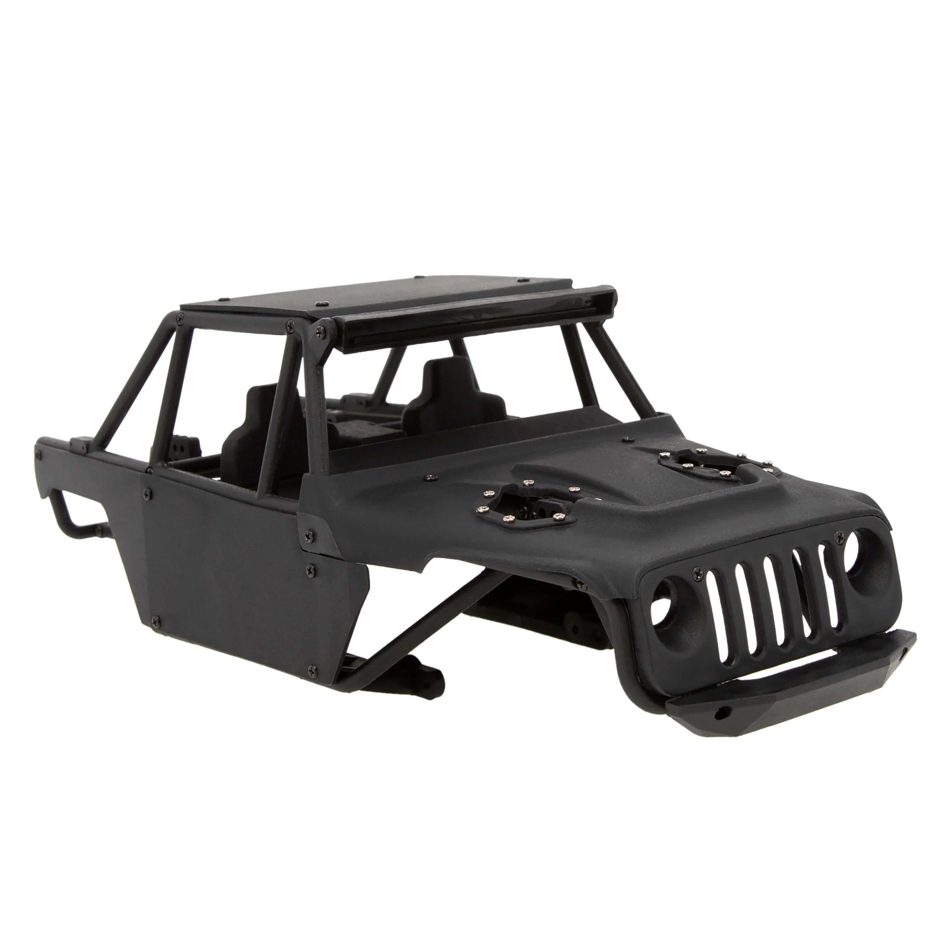 MEUS RACING TRX4M Ripper Nylon Injection Molding V2 Version Nylon Cage Body Shell for 1/18 TRX4M (MEX40-Black) - HeliDirect