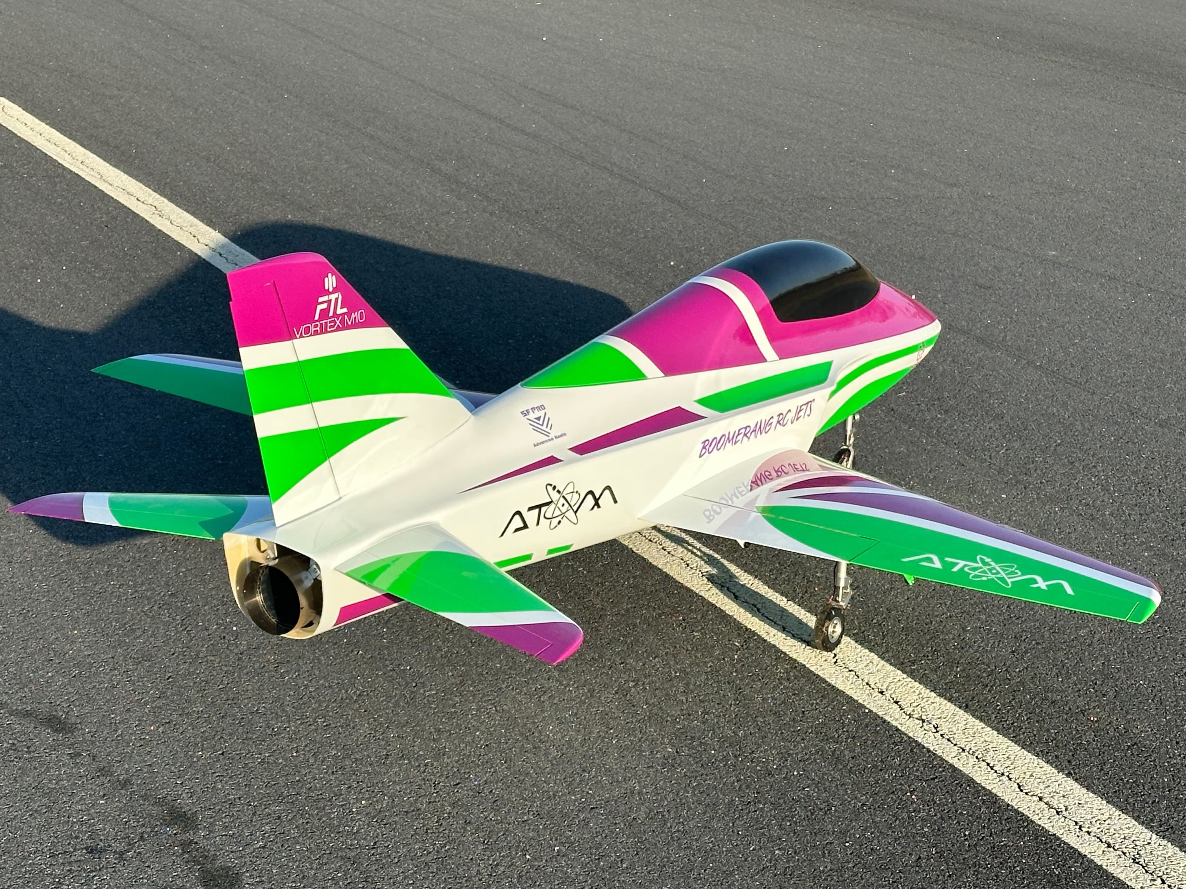 Boomerang Atom - Green / Purple PNP - Boomerang RC Jets