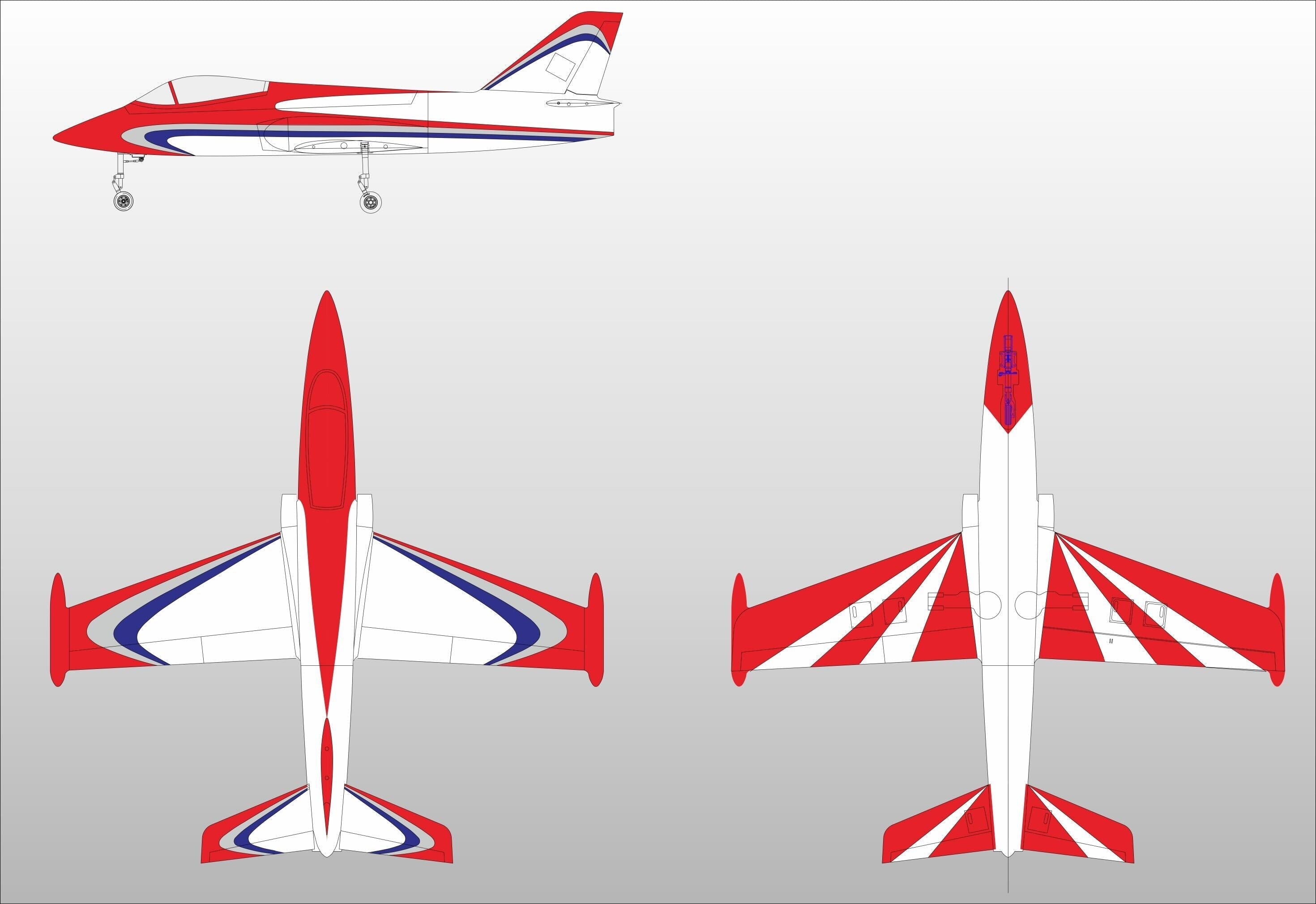 Boomerang Composite Ranger Sport Jet - Red/White - Boomerang RC Jets