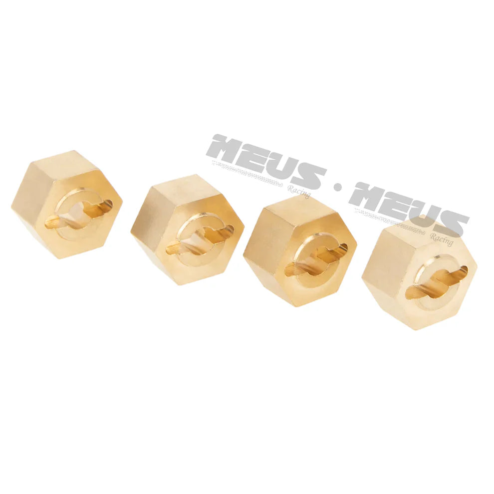 Meus Racing 12MM Brass Wheel Hex Hub Hex Adapter Steel Front Universals Front and Rear Stub Axle for AXIAL UTB18 1/18 - HeliDirect