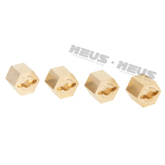 Meus Racing 12MM Brass Wheel Hex Hub +3MM Hex Adapter Steel Stub Axle Set Single Side Widening 3MM for AXIAL 1/18 UTB18 - HeliDirect