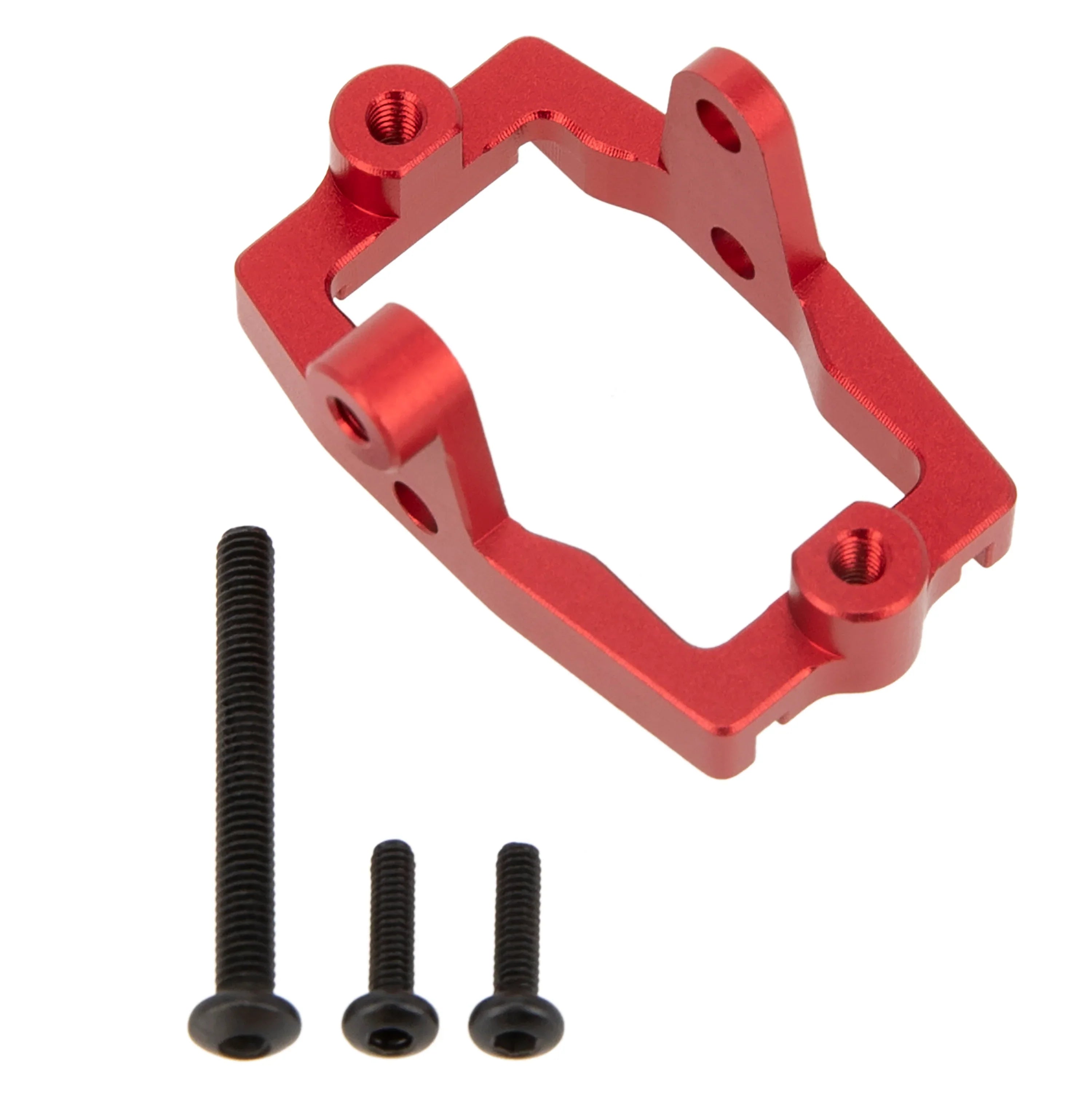 Meus Racing Aluminum Servo Mount Metal Servo Mount for 1/18 TRX4M TRX-4M RC Crawler Upgrade Parts Accessories - RED - HeliDirect