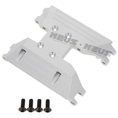 Meus Racing Aluminum Chassis Skid Plate For AXIAL 1/18 UTB18 - SILVER - HeliDirect