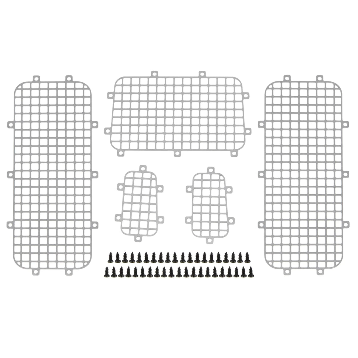 Meus Racing 5Pcs Stainless Steel Car Window Mesh Metal Window Mesh Protective Net For TRX4M Land rover Defender - HeliDirect