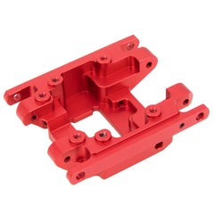 Meus Racing Aluminum Transmission Plate Metal Chassis Skid Plate for 1/18 RC Crawler Car TRX-4M TRX4M - RED - HeliDirect