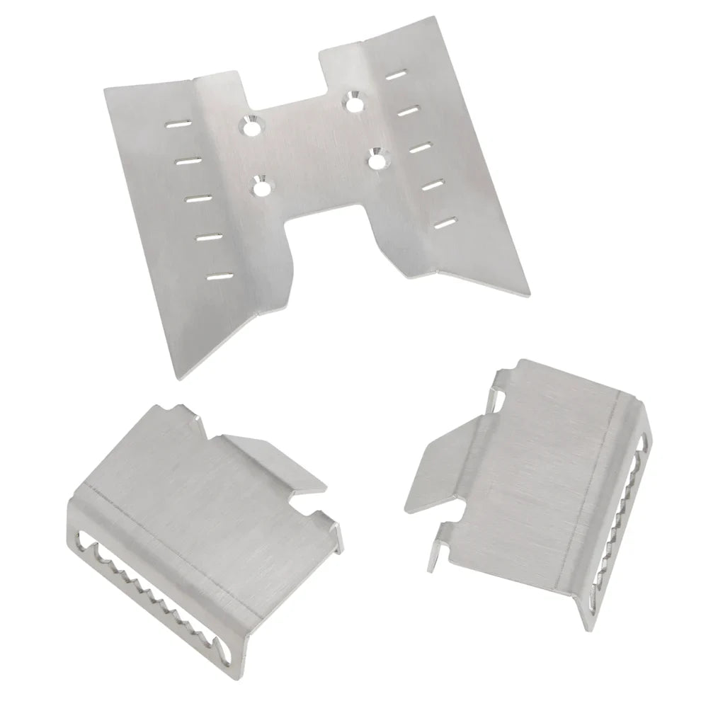 MEUS RACING Stainless Steel Skid Plate Chassis Armor Kit for AXIAL 1/18 UTB18 - HeliDirect