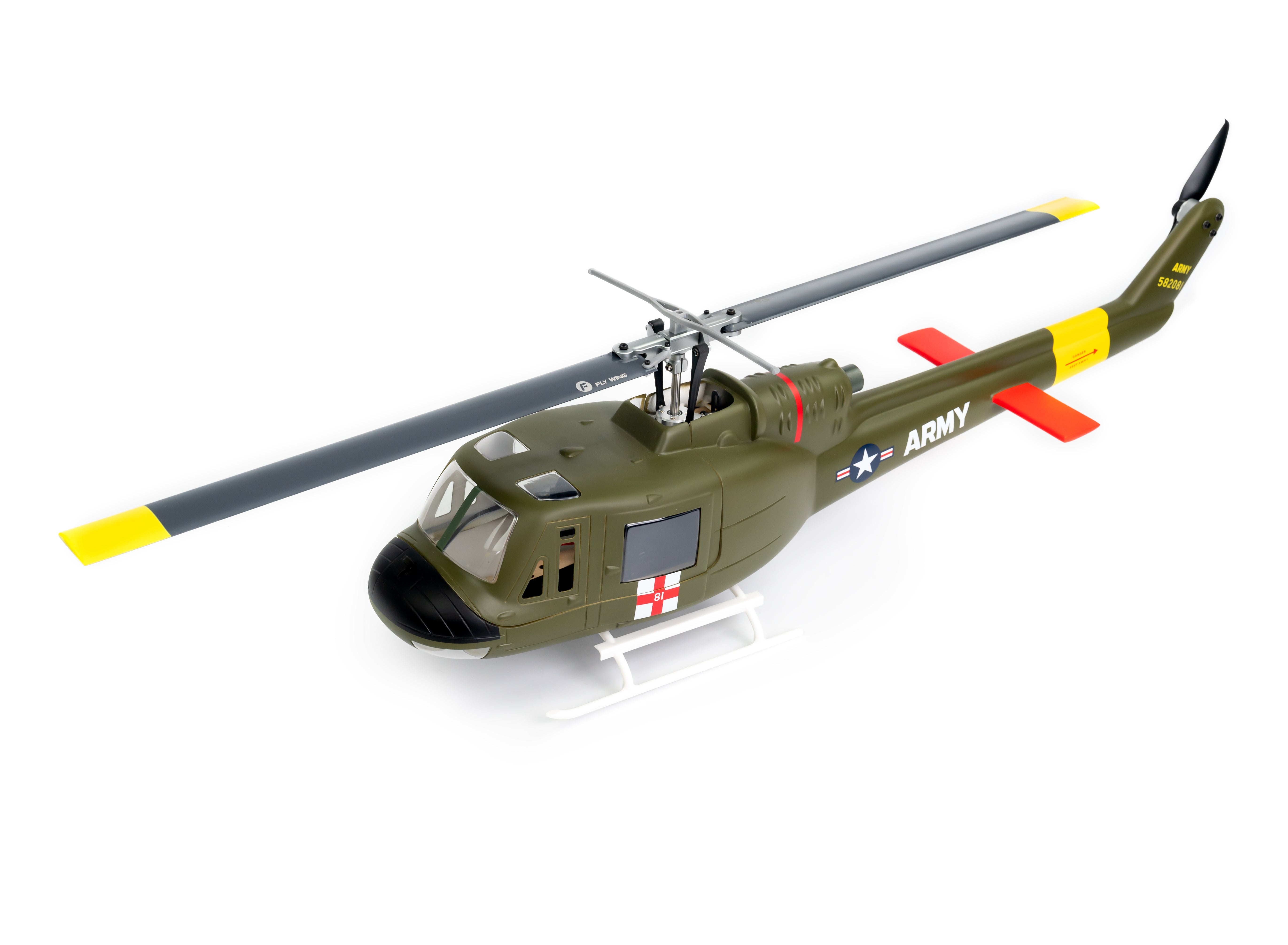 FlyWing UH-1 Iroquois V4 Scale Helicopter RTF - Green - HeliDirect