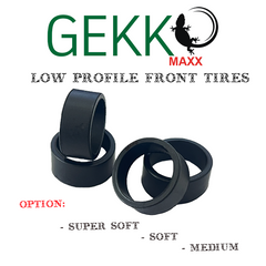 Gekko Maxx Low Profile Front Tires F8.5 (4pcs) - Supper Soft - HeliDirect