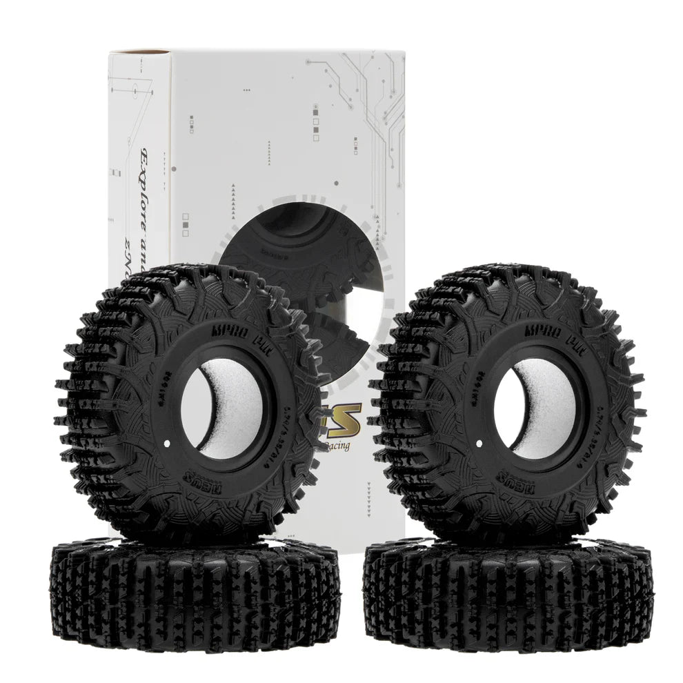 MEUS Racing 1.0-inch RC Rubber Tire Set MS6 RC Tire For 1/18 TRX4M 1/24 SCX24 FCX24 AX24 - Mpro Pin M1002
