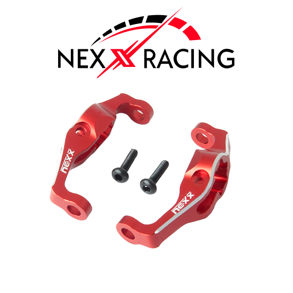 Nexx Racing Alu 7075 C-Hub Carrier For FMS Max Smasher & Power Wagon 1/24 (Red) - HeliDirect