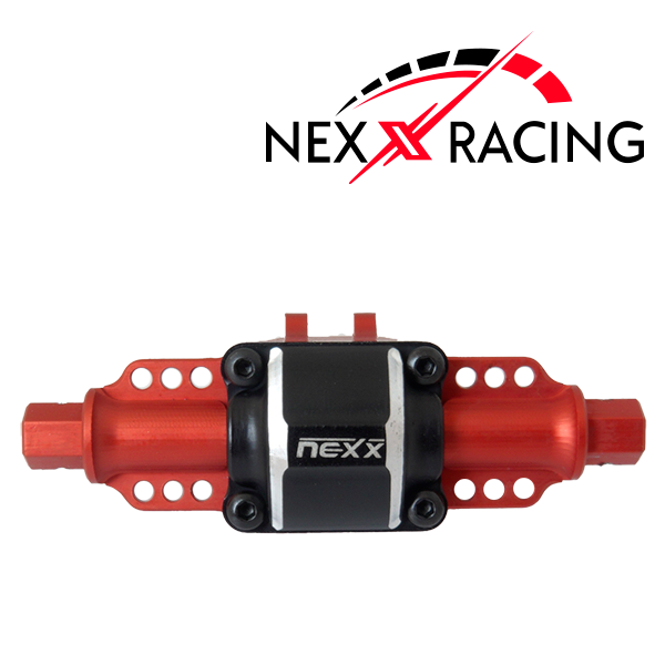 Nexx Racing Rear Or Front Housing Differential Alu 7075 T6 For FMS FCX24 Max Smasher & Power Wagon (Red) - HeliDirect