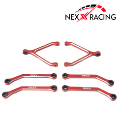 Nexx Racing Chassis Links Set Alu 7075 T6 For FMS FCX24 Max Smasher & Power Wagon (Red) - HeliDirect