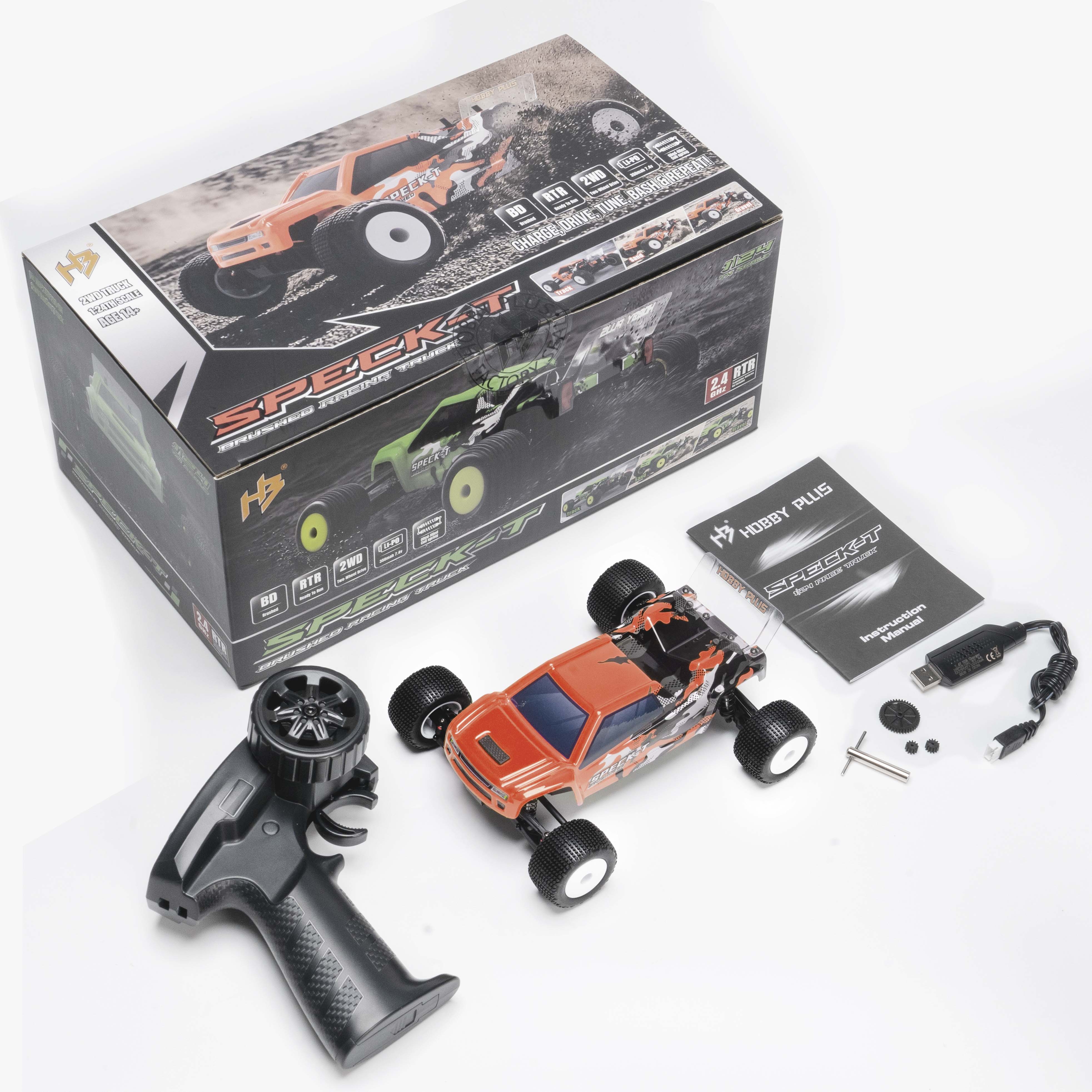 HobbyPlus SPECK-T 1/24 2WD Stadium Truck RTR Brushless / Yellow