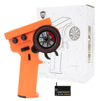 MEUS Racing ME-10B RC Transmitter 8CH 2.4GHz & Receiver with Coach Mode for 1/8 1/10 1/18 1/24 TRX4 TRX4M SCX10 SCX24 - Orange