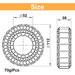 MEUS Racing Soft Silicone Rubber Inserts for 1.9-Inch Tires 118-122mm for 1/10 RC Crawlers