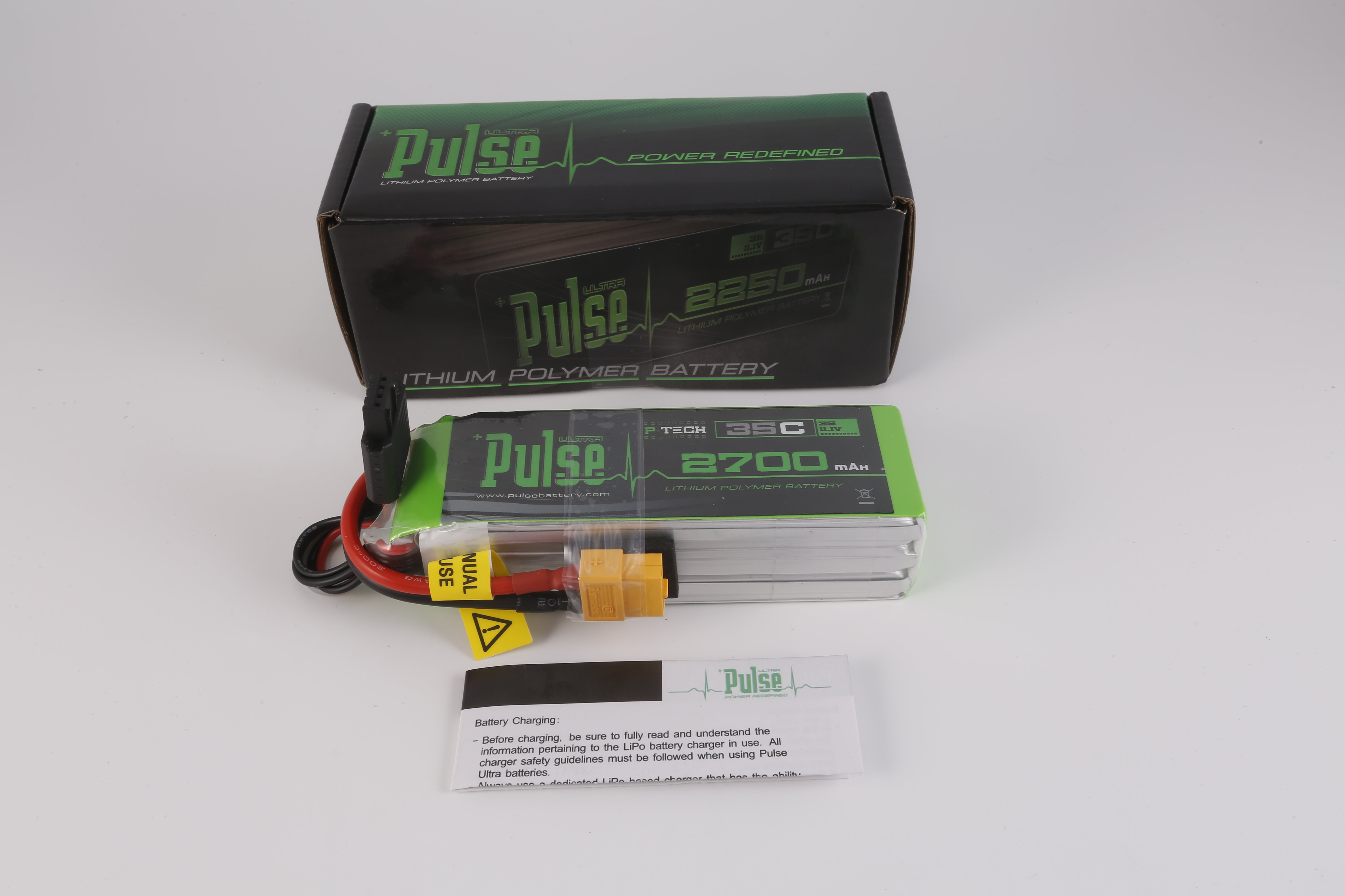 Pulse 2700mah 35C 11.1V 3S P-Tech Lipo Battery - XT60 Connector