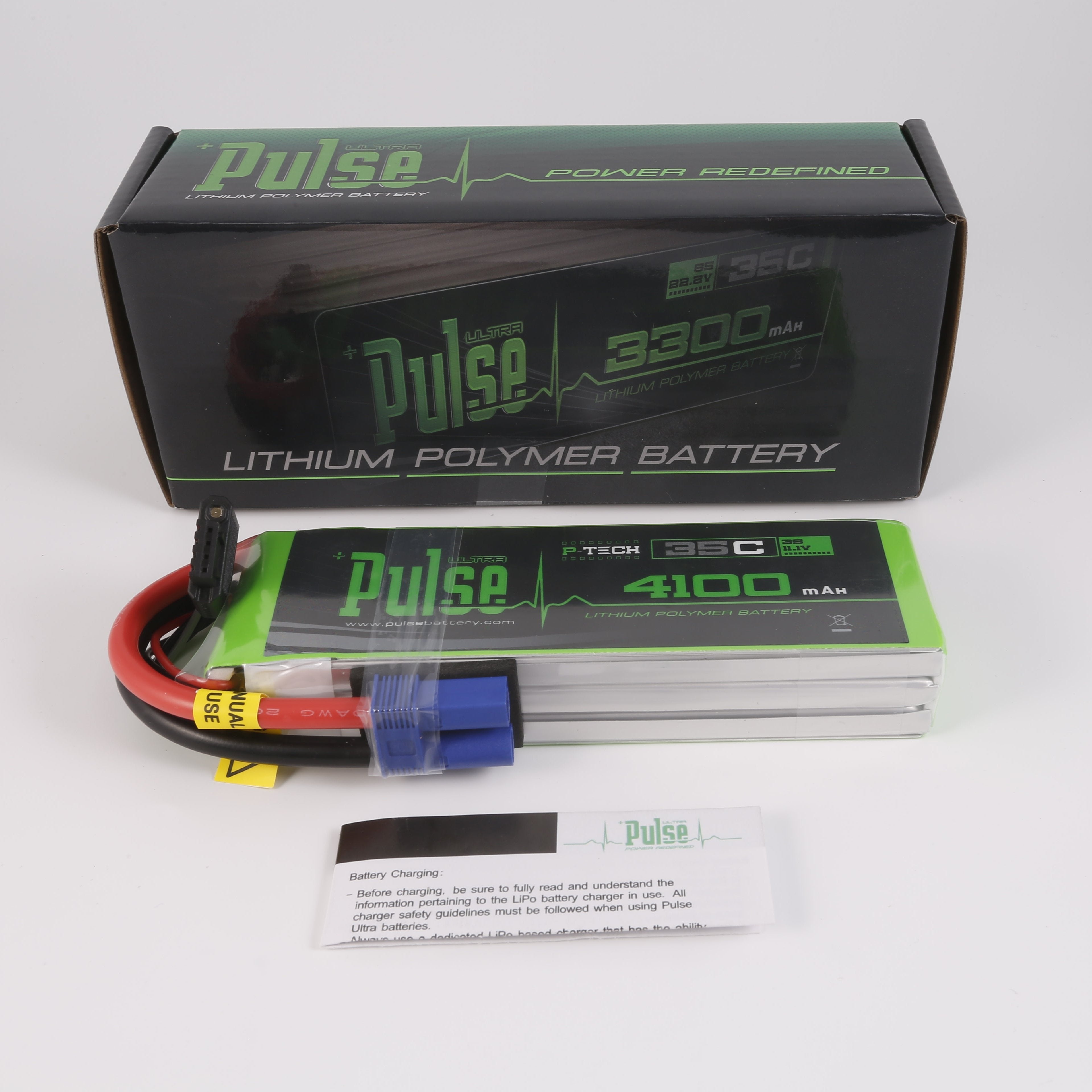 PULSE 4100mah 35C 11.1V 3S P-Tech LiPo Battery - EC5 Connector